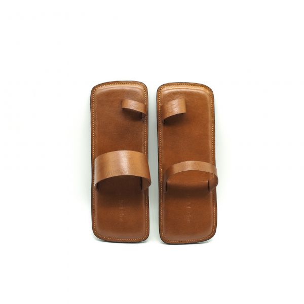 【Kilchu】Bauhaus 02_焦糖棕 拖鞋,涼鞋,印度,牛皮,皮拖鞋,夾腳拖