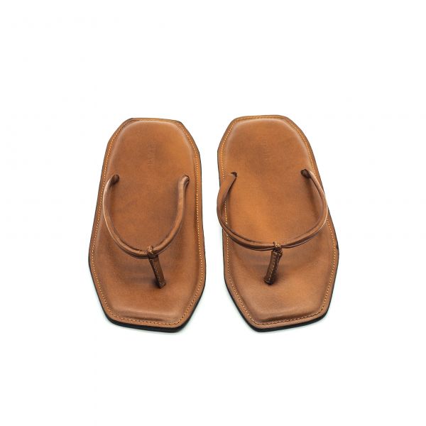 【Kilchu】Japan Geta_焦糖棕 拖鞋,涼鞋,印度,牛皮,皮拖鞋,夾腳拖
