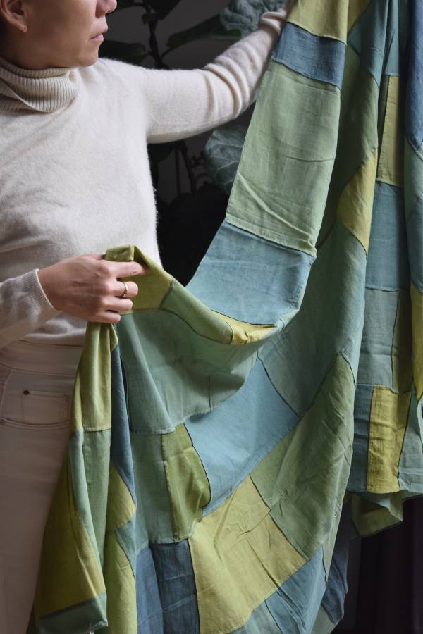 【Maku Textile】HELENA 圍巾_A2151 手織,手紡紗,圍巾,蠶絲,植物染,草木染