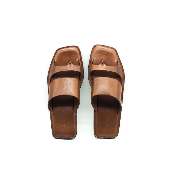 【Kilchu】Snuggle_焦糖棕 拖鞋,涼鞋,印度,牛皮,皮拖鞋,夾腳拖
