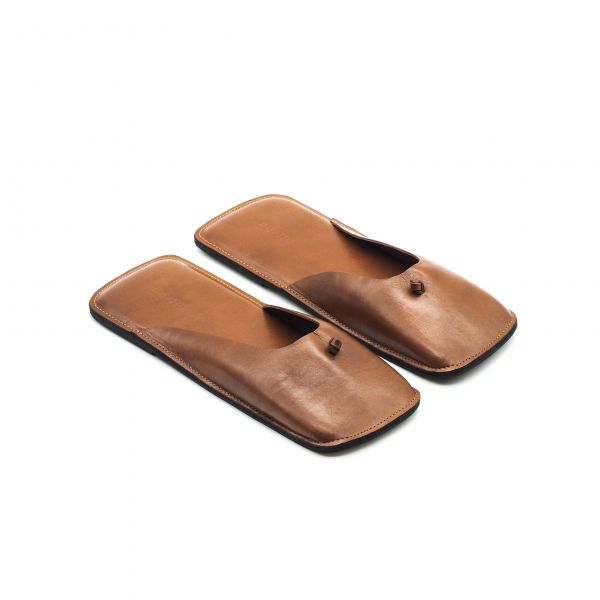 【Kilchu】Knots Mules_焦糖棕 拖鞋,涼鞋,印度,牛皮,皮拖鞋,夾腳拖