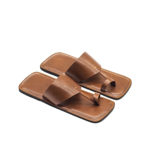 【Kilchu】Bauhaus 03_焦糖棕 拖鞋,涼鞋,印度,牛皮,皮拖鞋,夾腳拖