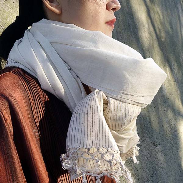 【Maku Textile】VAQUITA 圍巾_A1970 手織,手紡紗,圍巾,羊毛,植物染,草木染