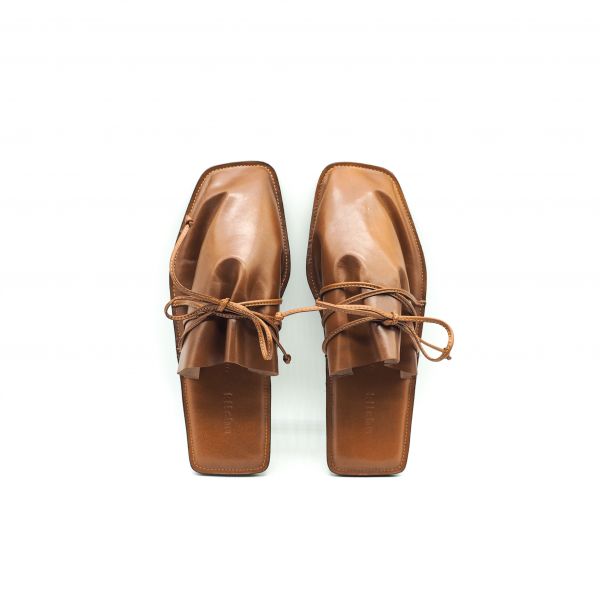 【Kilchu】Sack Slip Ons_焦糖棕 拖鞋,涼鞋,印度,牛皮,皮拖鞋,夾腳拖