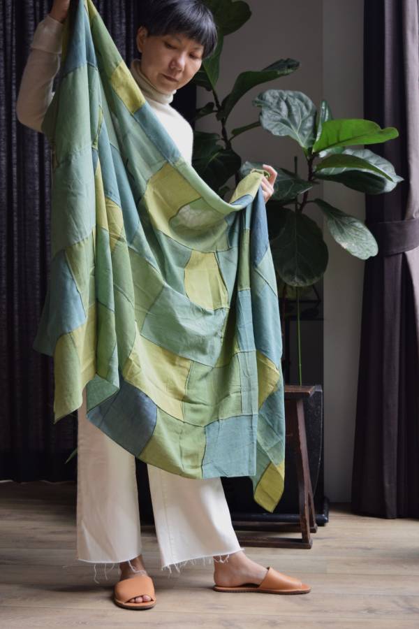 【Maku Textile】HELENA 圍巾_A2151 手織,手紡紗,圍巾,蠶絲,植物染,草木染