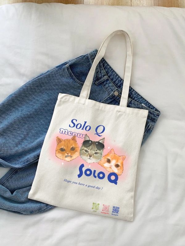 SoloQ x 公益貓咪品牌帆布提袋 