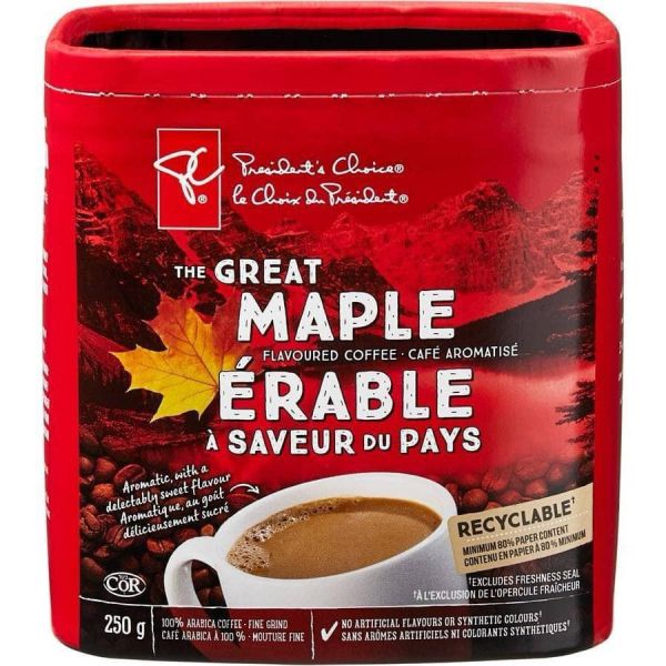 【限時團購】加拿大 President's Choice 楓糖風味研磨咖啡 250g 