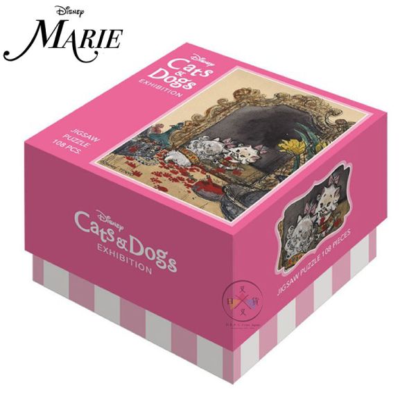 預購 迪士尼商店限定 時尚瑪麗貓 手繪感拼圖 108片 盒裝 日本製 