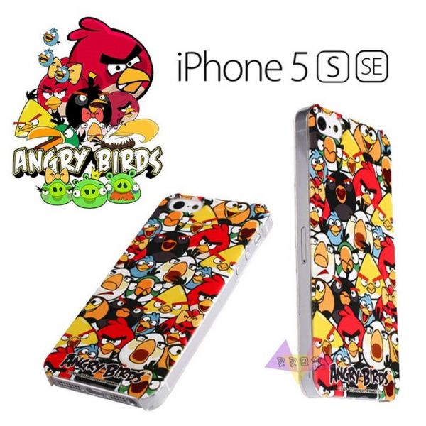憤怒鳥angry bird滿版iPhone 5 5s SE硬質手機保護殼 