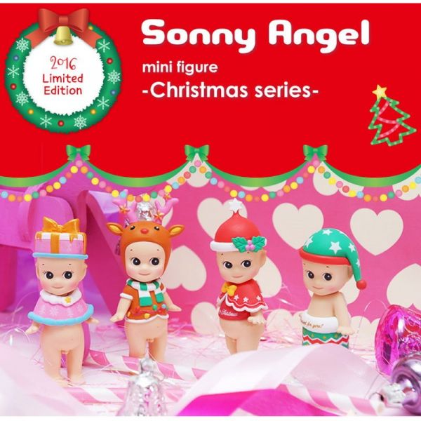 sonny angel 2016聖誕節變裝禮物麋鹿小精靈聖誕襪Q比娃娃公仔4入組 
