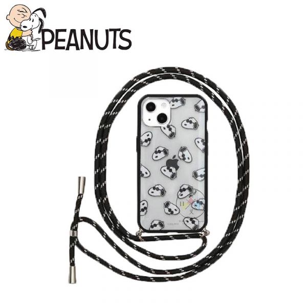 預購 史努比 Snoopy iPhone 13 PRO防撞背帶繩手機殼 6選1 