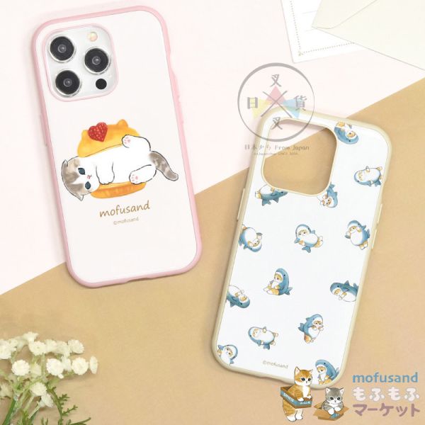 預購 mofusand 貓福珊迪 iPhone 15 Pro 透明手機殼 甜點 鯊魚 4選1 