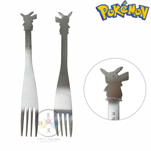 精靈寶可夢 神奇寶貝 皮卡丘 不鏽鋼餐具 湯匙 叉子 M號 L號 4選1 日本製 