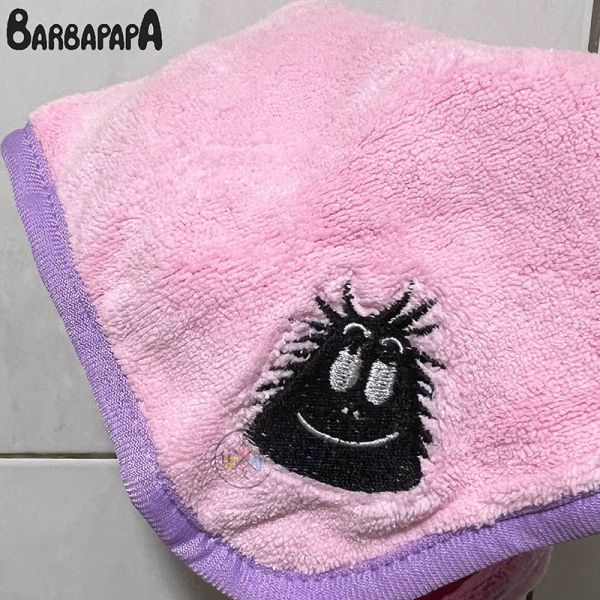BARBAPAPA 泡泡先生 掛式 可收納 吸水擦手毛巾 