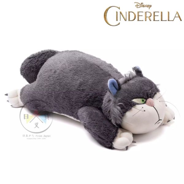 預購 迪士尼 路西法 仙杜瑞拉 反派角色 貓咪 超好摸趴睡抱枕M號43公分 