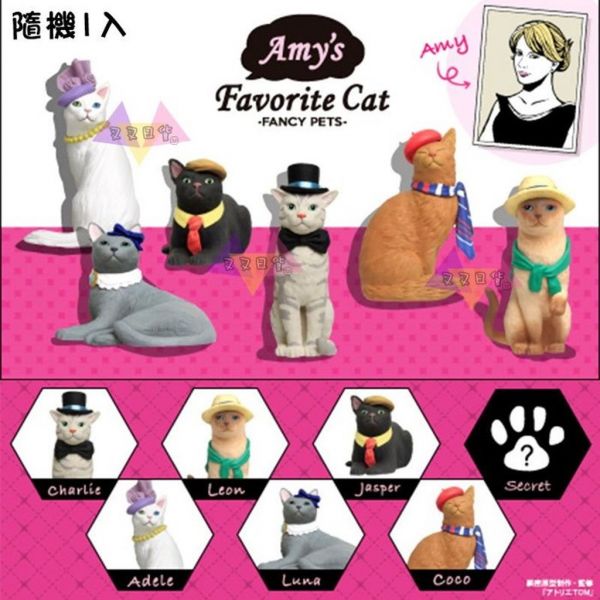 amy's favorite cat喵星人時尚貓公仔6+1款隱藏版隨機1入盒玩 