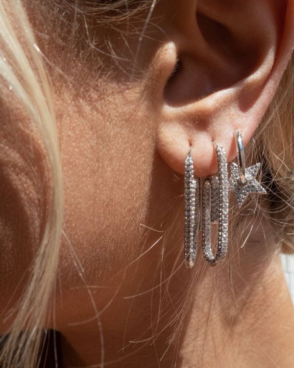 迴紋針造型耳環 