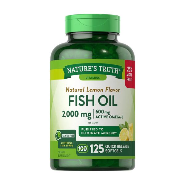 綠萃淨 TG型魚油檸檬味軟膠囊(125粒/瓶) 魚油,TG型魚油,Omega-3,EPA,DHA