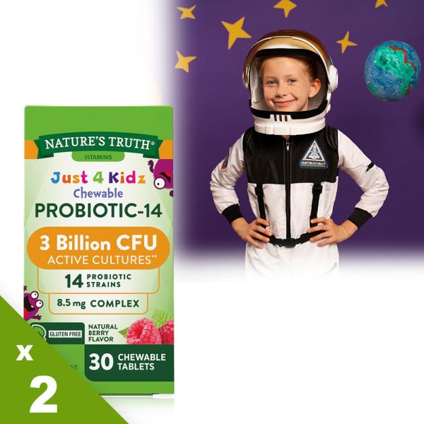 綠萃淨 兒童ProBio-14益生菌30億口含錠x2瓶組(30錠/瓶) 益生菌,益生菌口含錠,排便順暢,調整體質
