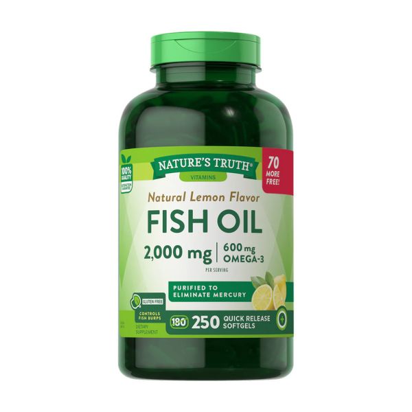 【即期品】TG型魚油檸檬味軟膠囊(250粒/瓶)_效期至2025/6/30 魚油,TG型魚油,Omega-3,EPA,DHA