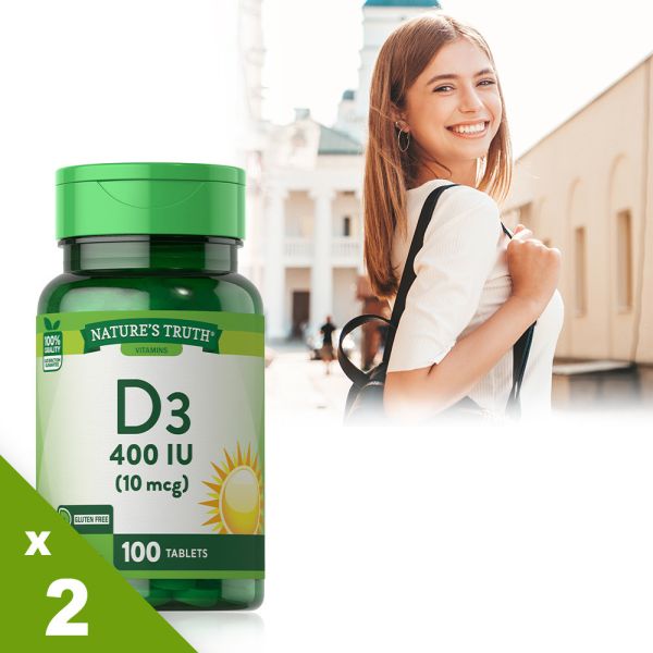 綠萃淨 非活性維生素D3錠x2瓶組(100錠/瓶) 維生素D3,非活性D3,鈣,D3