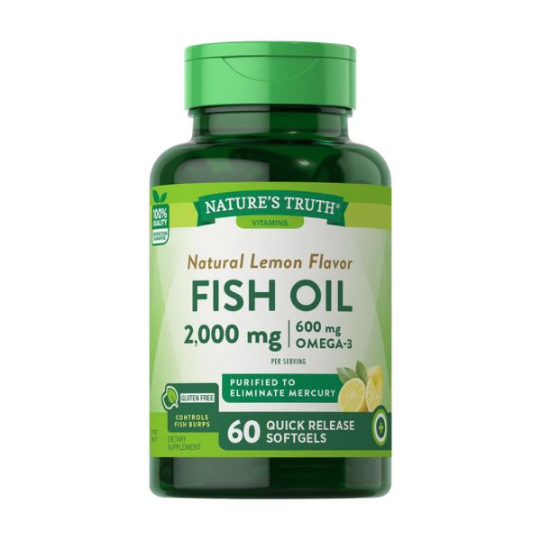 綠萃淨 TG型魚油檸檬味軟膠囊(60粒/瓶) 魚油,TG型魚油,Omega-3,EPA,DHA