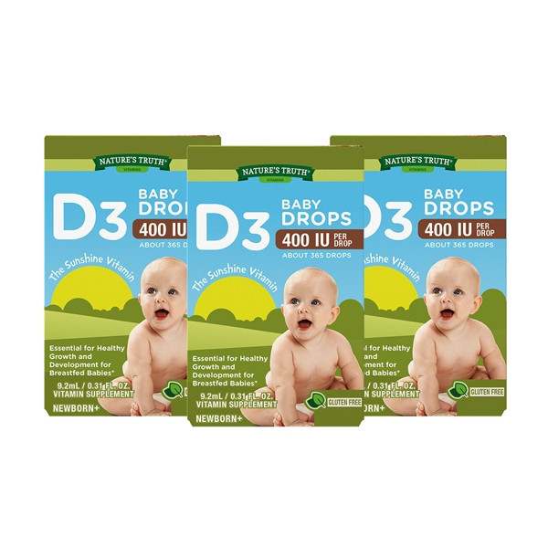 綠萃淨 非活性維生素D3滴液x3瓶組(9.2ml/瓶) 維生素D3,D3滴液,非活性D3,鈣,寶寶D3