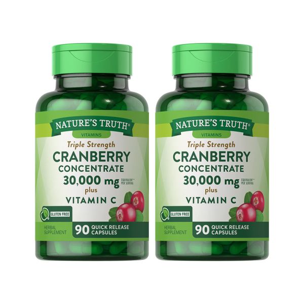 綠萃淨 50倍濃縮蔓越莓+C膠囊x2瓶組(90粒/瓶) 蔓越莓,維生素C,私密保養,抗氧化