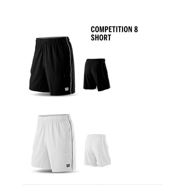 Wilson Competition 8 運動短褲 網球褲 黑色款 透氣 彈力 短褲
