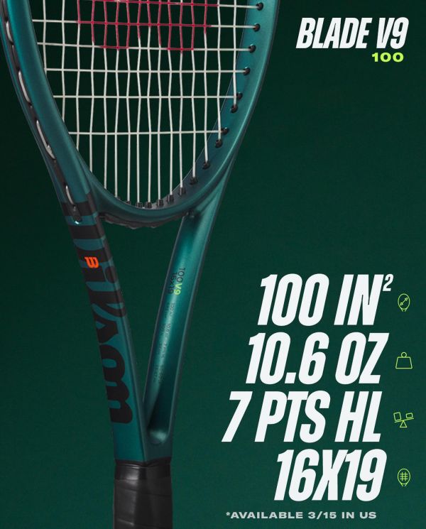 Wilson Blade 100 V9 網球拍 16*19 300g 控球與速度最大化 網球拍
BLADE
WILSON