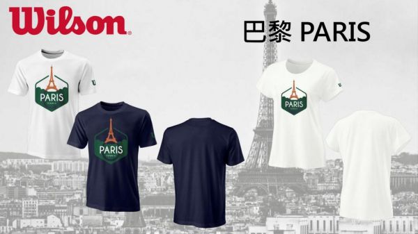 WILSON 巴黎城市系列 短袖上衣 男 白 限量City Collection Paris wilson