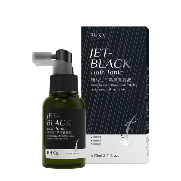 BHK's Jet-Black Hair Tonic (70ml/bottle) 白髮長不停,黑髮方法,白髮調理,壓力白髮,預防白髮,少年白保養,長白髮怎麼辦,白髮變黑推薦,黑髮養護,黑髮養髮液
