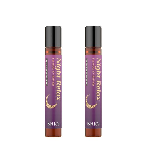 BHK's Night Relax Essential Oil Roll-On  (10ml/bottle) x 2 bottles Essential oil, night essential oil, relaxing oil, night relax, lavender essential oil, sleeping aid, massage oil, helps with insomnia, aromatherapy