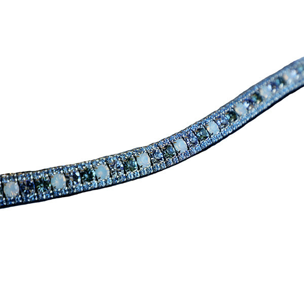 藍寶石水鑽飾皮額革(曲/12mm/Full) 