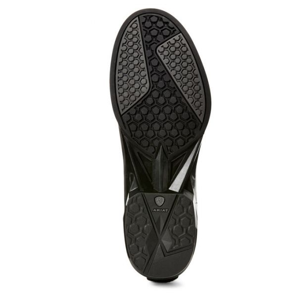 ARIAT 高級氣墊短筒皮靴 (鬆緊拉鍊設計/黑色/女版)  