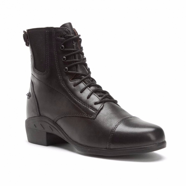 ARIAT 女短筒皮靴 (第一代/鞋帶拉鍊設計/黑色)   