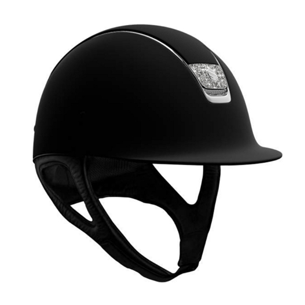 SAMSHIELD 訂製款騎士帽 (霧黑/銀框/水晶盾牌/S/M/L) 不含帽襯，需另外加購 