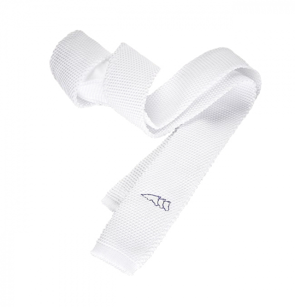 EQUILINE 比賽用白色領帶 (窄版) 