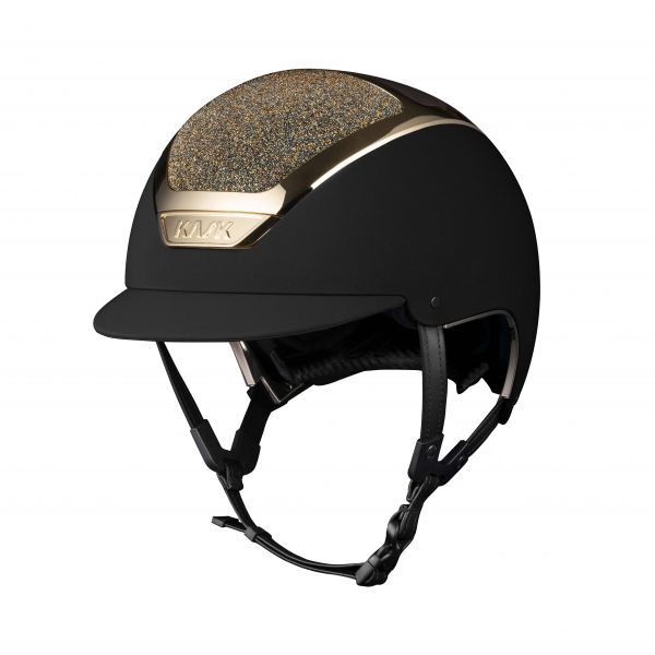 KASK 透氣騎士帽 (黑色/金鑽頂/M) 