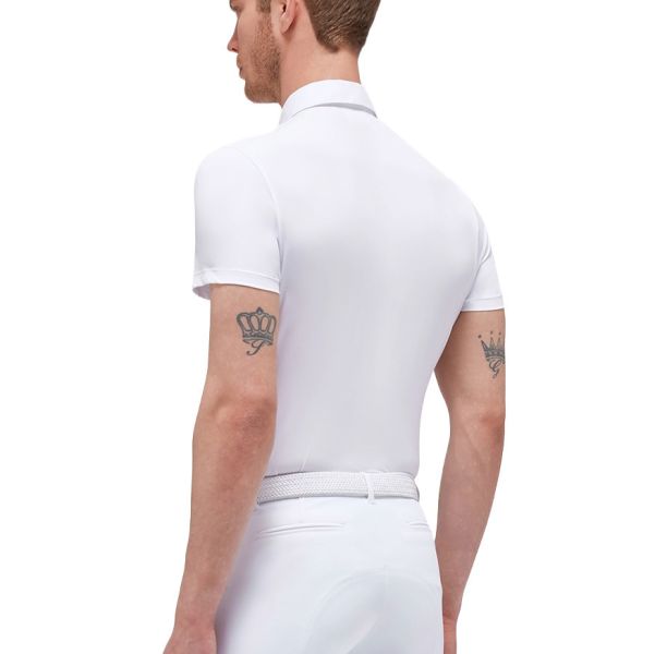 CAVALLERIA TOSCANA 男用比賽衫(白色/短袖/XS) 