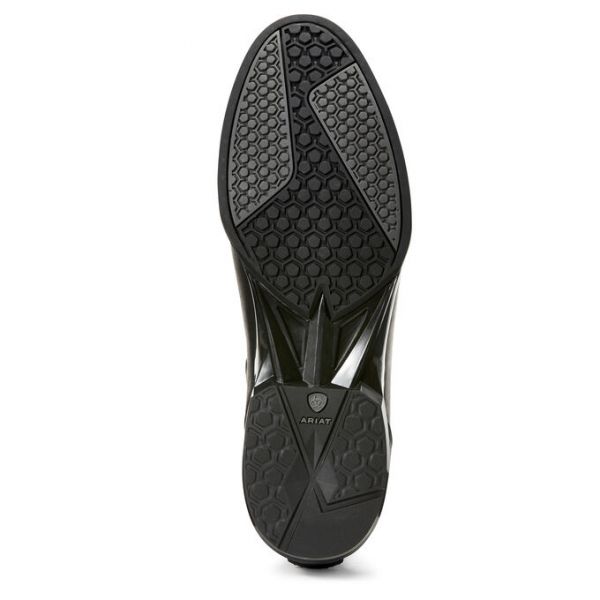 ARIAT 高級氣墊短筒皮靴 (第二代/鬆緊拉鍊設計/黑色/男版)  