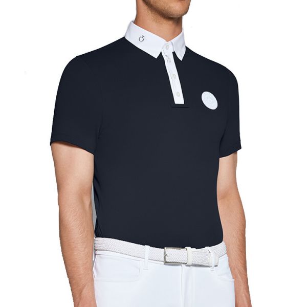 CAVALLERIA TOSCANA 男用比賽衫 (深藍色/短袖/XS/M) 