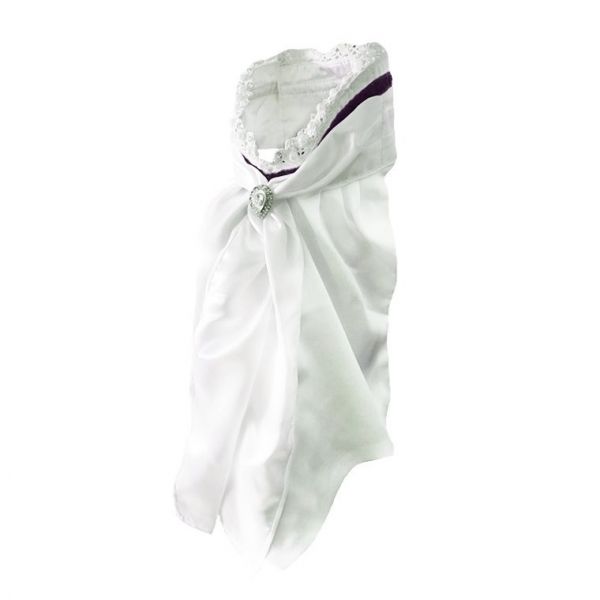 EQUESTRIAN STOCKHOLM 比賽用白色領巾 (馬場馬術/珍珠蕾絲鑽飾/緞面/2色可選) 
