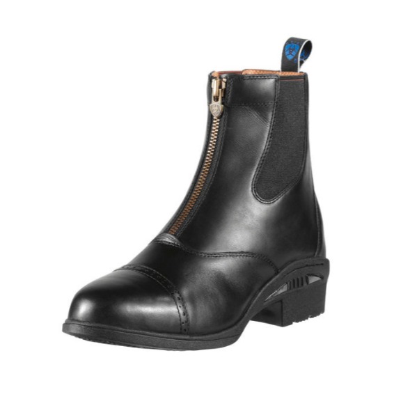 ARIAT 高級氣墊短筒皮靴 (第一代/鬆緊拉鍊設計/黑色/男版)  