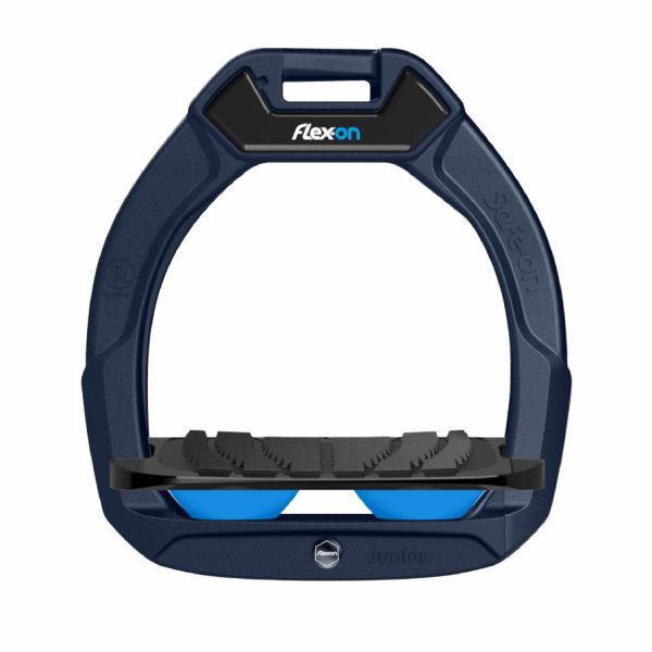 FLEX-ON 兒童減震傾斜止滑安全腳鐙(深藍色框/淺藍色減震球/黑色磁貼) 