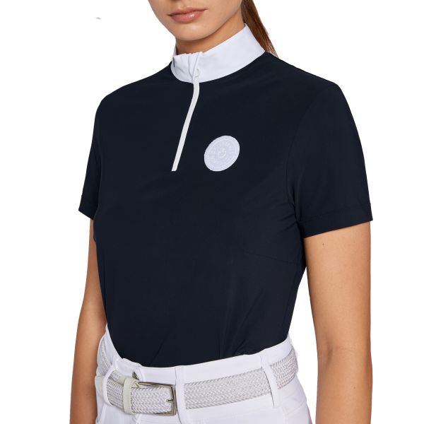CAVALLERIA TOSCANA 女用比賽衫 (短袖/深藍色/S/M) 