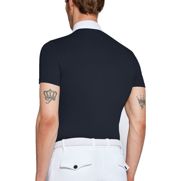 CAVALLERIA TOSCANA 男用比賽衫 (深藍色/短袖/XS/M) 