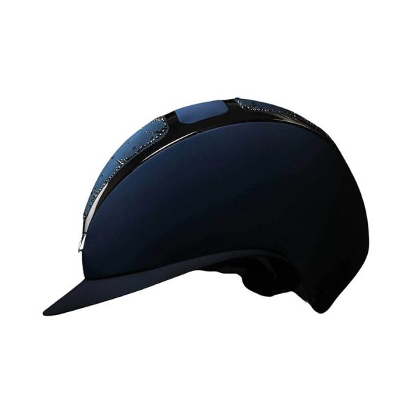 KASK 透氣騎士帽 (深藍盔/施華洛世奇鑽飾頂/大帽沿/M) 