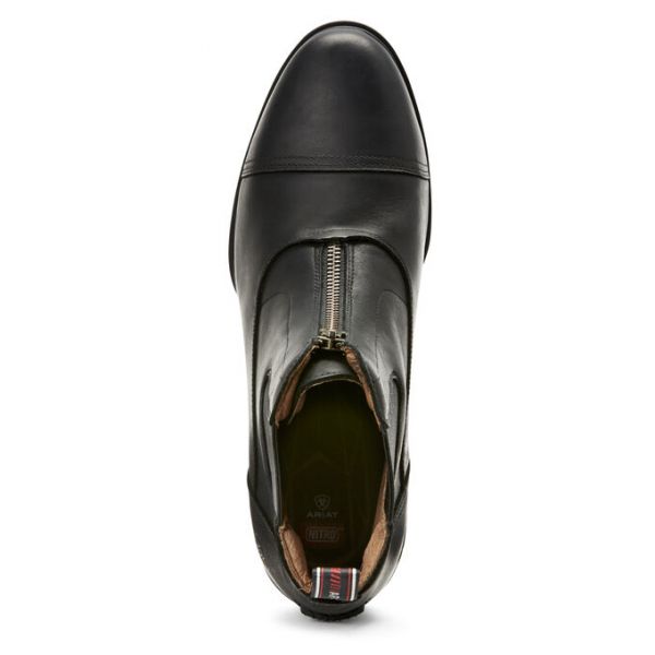 ARIAT 高級氣墊短筒皮靴 (第二代/鬆緊拉鍊設計/黑色/男版)  