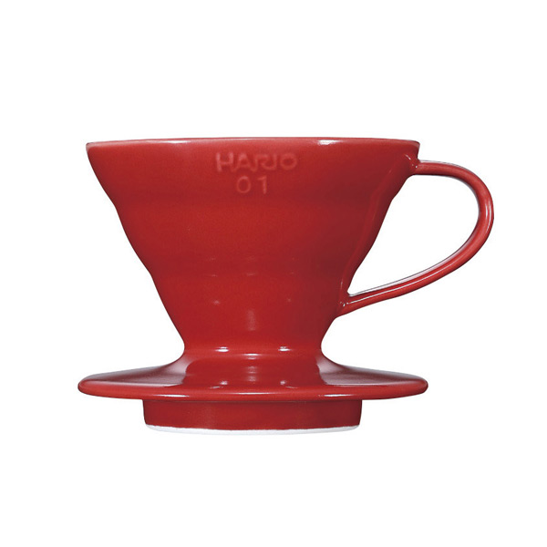 HARIO V60-01  紅色瓷石濾杯 1人 NANFE,南菲咖啡,中霏,精品咖啡,莊園咖啡,濾掛咖啡,掛耳咖啡,藍山,藝伎,耶加雪夫,衣索比亞,HARIO